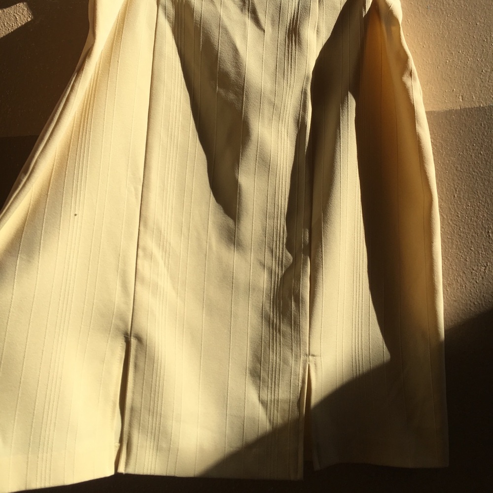 Pastel Yellow Skirt with Front Splits